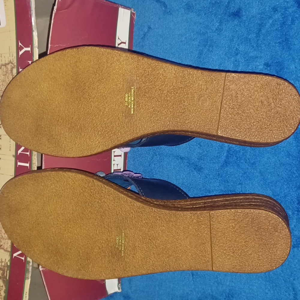 Tuscany By Easy Street Womens Giordana Navy Thong Sandals Shoes NWT sz 8 - Picture 5 of 7